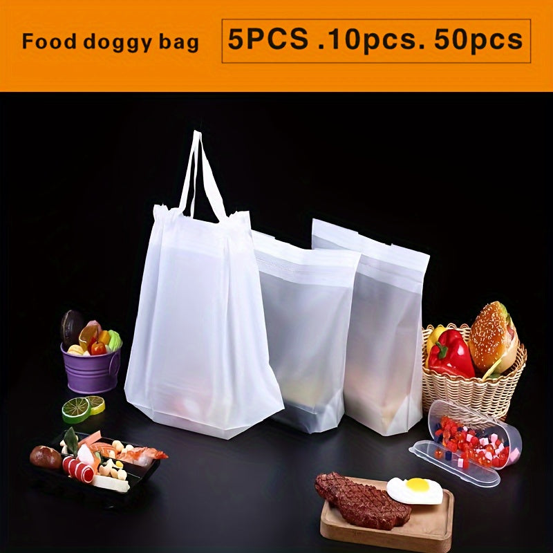 Translucent Food Packaging Bag Bakery Catering Gift Shopping Bag