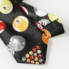 Men's Funny Billiards Pattern Tie Daily Neckties
