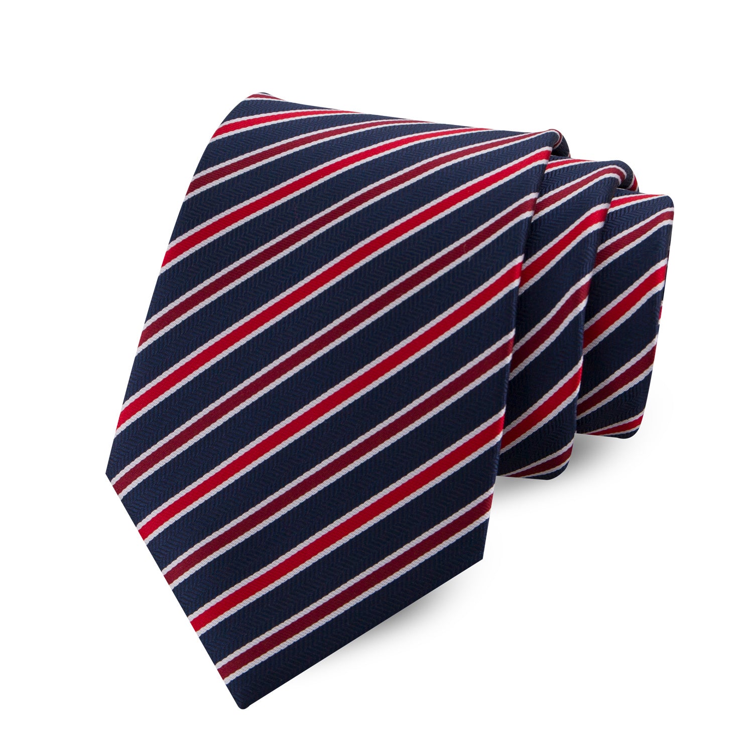 Men's Polyester Yarn Dyed Striped Business Tie