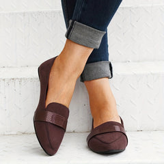 Women's Pointed Toe Flat Shoes Slip On Soft Sole Versatile Flats