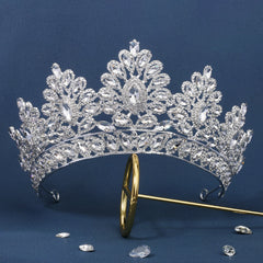 Rhinestone Princess Crown Tiara Head Accessory for Prom Bridal Party