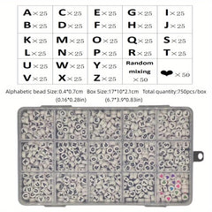 Acrylic Letter Beads Set DIY Bracelet Jewelry Beaded Material Gift