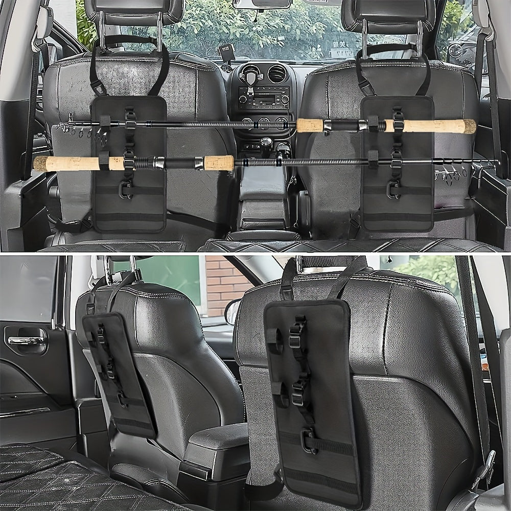 2pcs Car Mounted Fishing Rod Hanging Bag Oxford Cloth Storage Rack