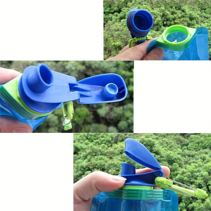 2pcs Portable Sports Water Bottle 700ml Foldable Water Bag