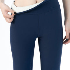 Plush Lined Shaping Pants Tummy Control Elastic Slimmer Thermal