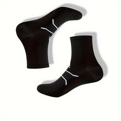 Men's Mid Crew Sport Non Slip Socks Nylon Blend Breathable Athletic Socks