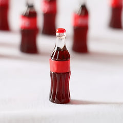 10pcs Mini Cola Bottle Resin Pendants for Decor