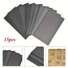 15pcs Sandpaper Set 800-3000 Grit 2pcs Each 400-3000 1pc Each