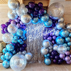 133pcs Macaron Purple Balloon Arch Garland Kit