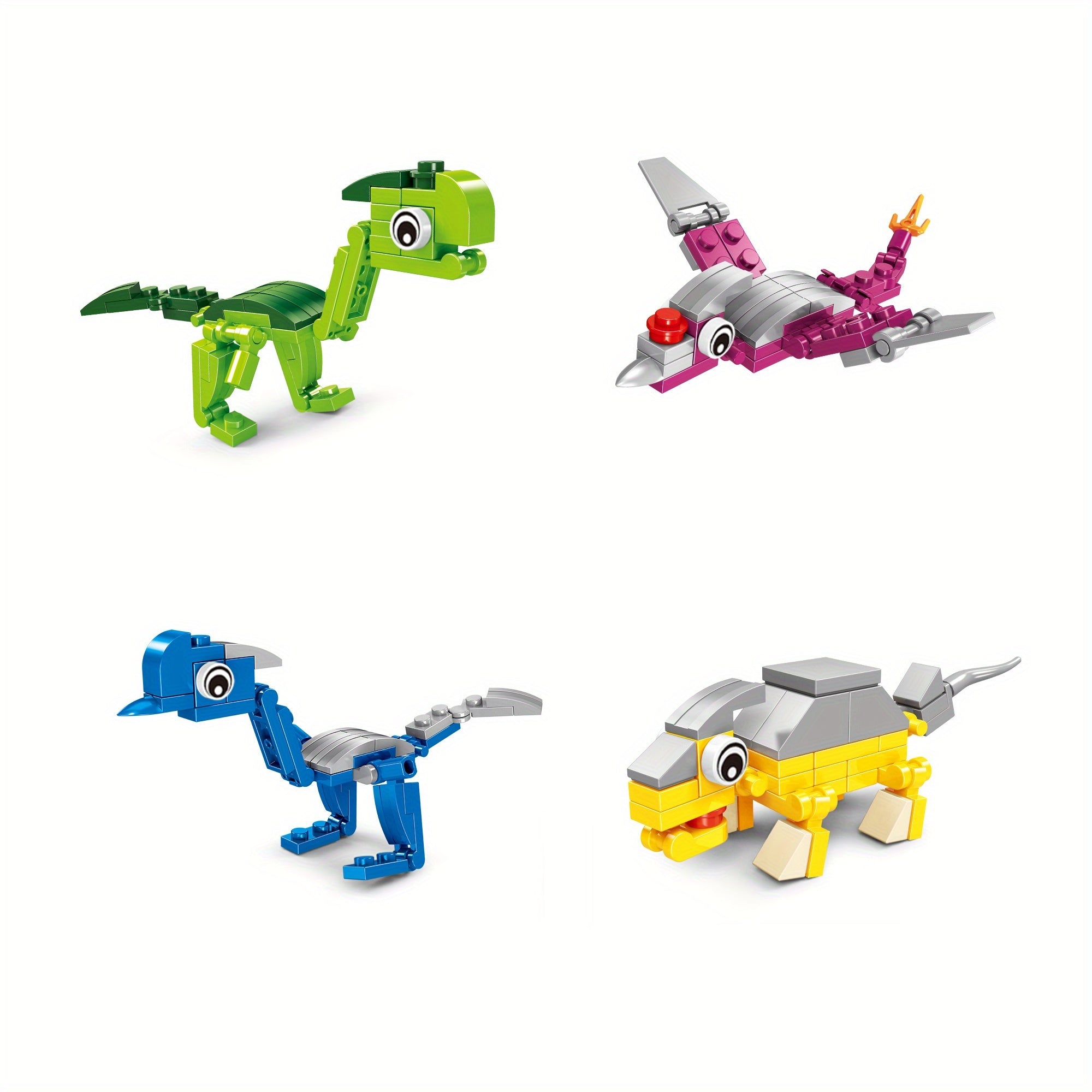 12pcs Dinosaur Block Kit Gift for Boys Dinosaur Toy Set