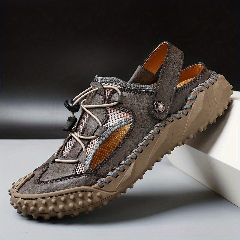 Men's Stitch Non Slip Sandals Wear resistant Comfy Beach Shoes Summer
