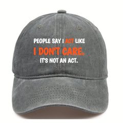 I DON'T CARE Letter Printed Baseball Cap Sunscreen Cap