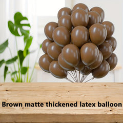 22pcs 25.4cm Brown Matte Thickened Latex Balloon Wedding Party Decoration