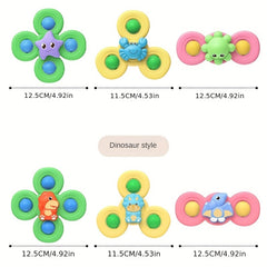 3pcs Baby Suction Cup Spinning Top Toys Window Spinner