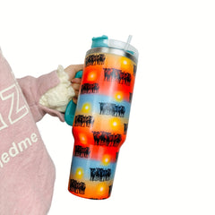 Cow Sunset Printed 40 OZ Tumbler Stainless Steel Water Cup