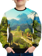 Teens Outdoor Scenery Resort 3D Print Sweatshirt Kids Casual Pullover