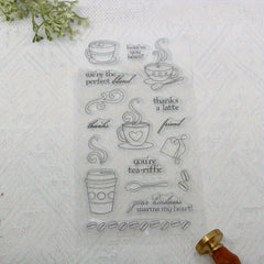 Silicone Transparent Stamp for Coffee Milk Tea Spoon Gift DIY