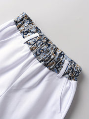 Boys Retro Flower Pattern Shorts Soft Comfortable Breathable For Summer Kids