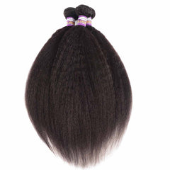 3pcs 10-30in Brazilian Human Hair Weave Wigs 10A Kinky Straight Bundles
