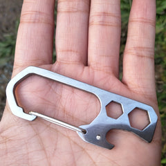 Key Chain Bottle Opener Carabiner Snap Clip Hook for Hiking Backpacking Camping