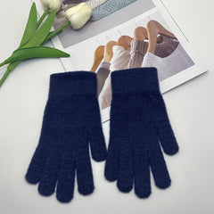Winter Warm Knitted Gloves Solid Coldproof Gloves