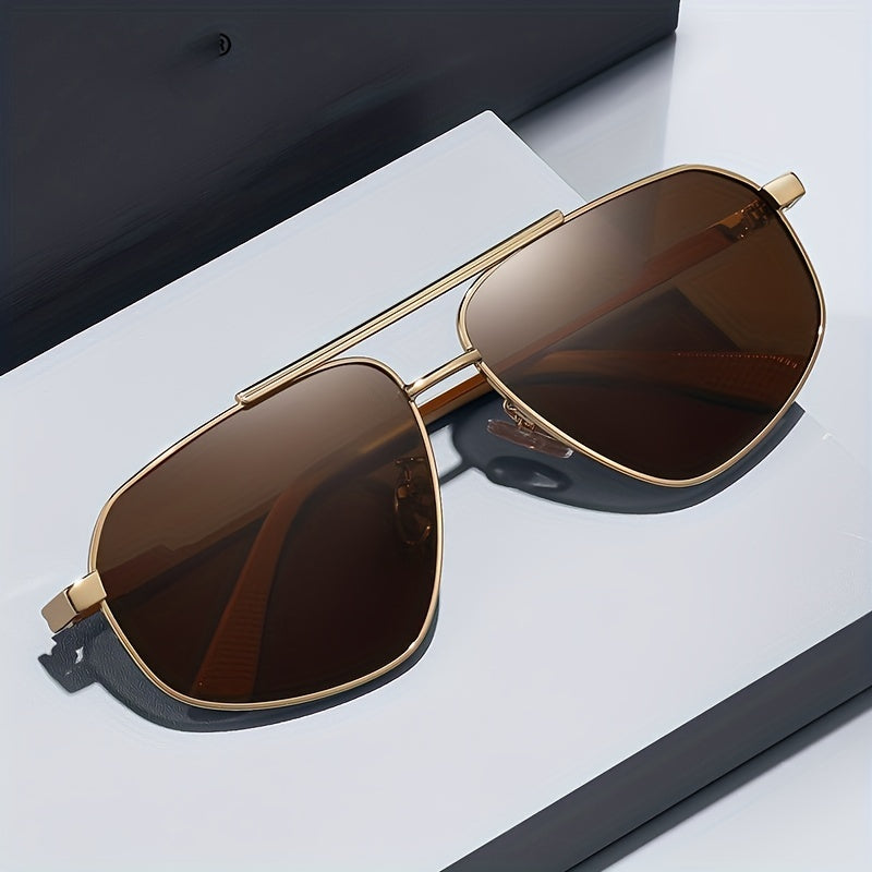 Men's Polarized Polygon Aviator Sunglasses