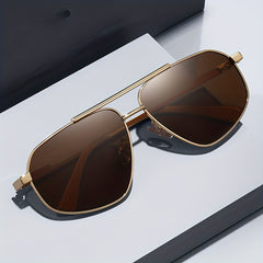 Men's Polarized Polygon Aviator Sunglasses