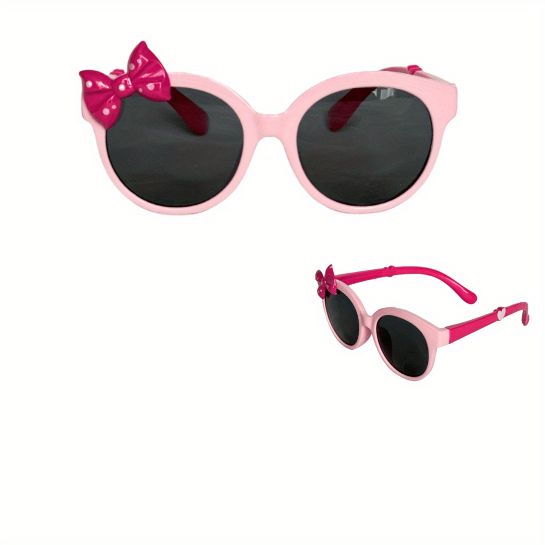 Kids Cartoon Bow Polarized Sunglasses for Outdoor Activities