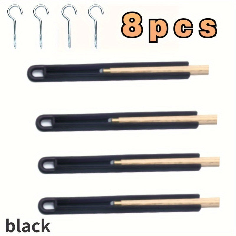 8pcs Billiard Pool Cue Stick Rubber Hanger Holder Accessories