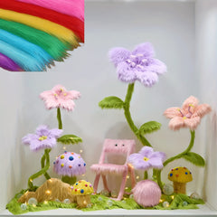 Long Plush Desktop Photo Props Decoration Plush Fabric Tablecloth