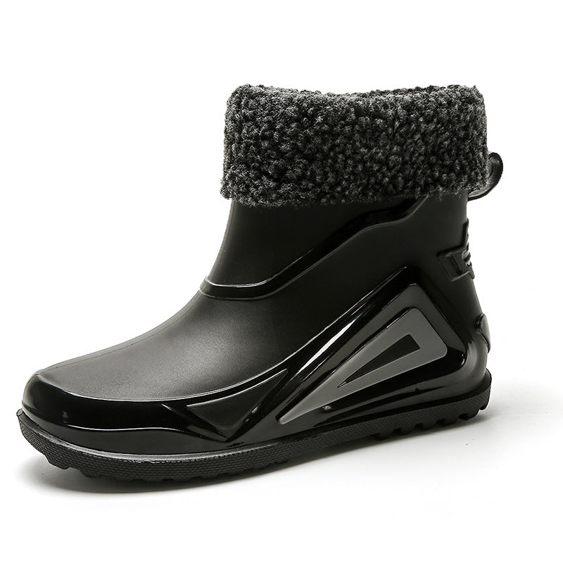 Men's Waterproof Rain Boots Wear Resistant Comfy Non Slip Shoes for Outdoor