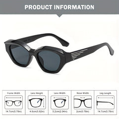 Men's UV Protection Polygonal Frame Sunglasses with Box