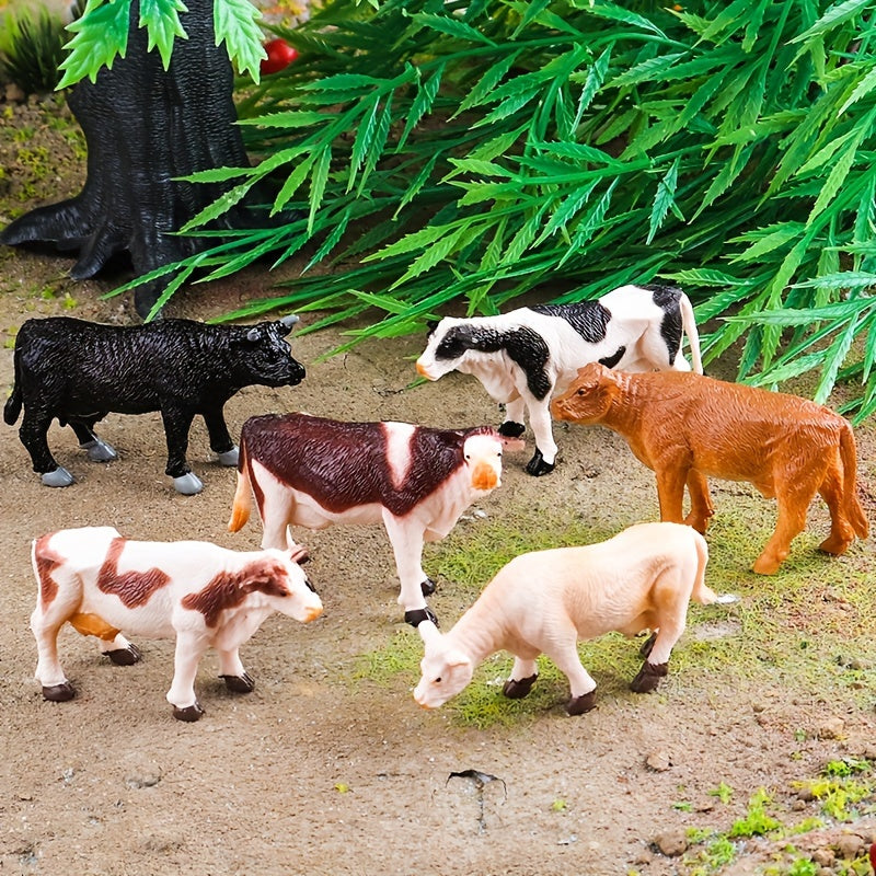 Farm Animals Figure Toys Set Painted Farm Animals Cows Horses Figures