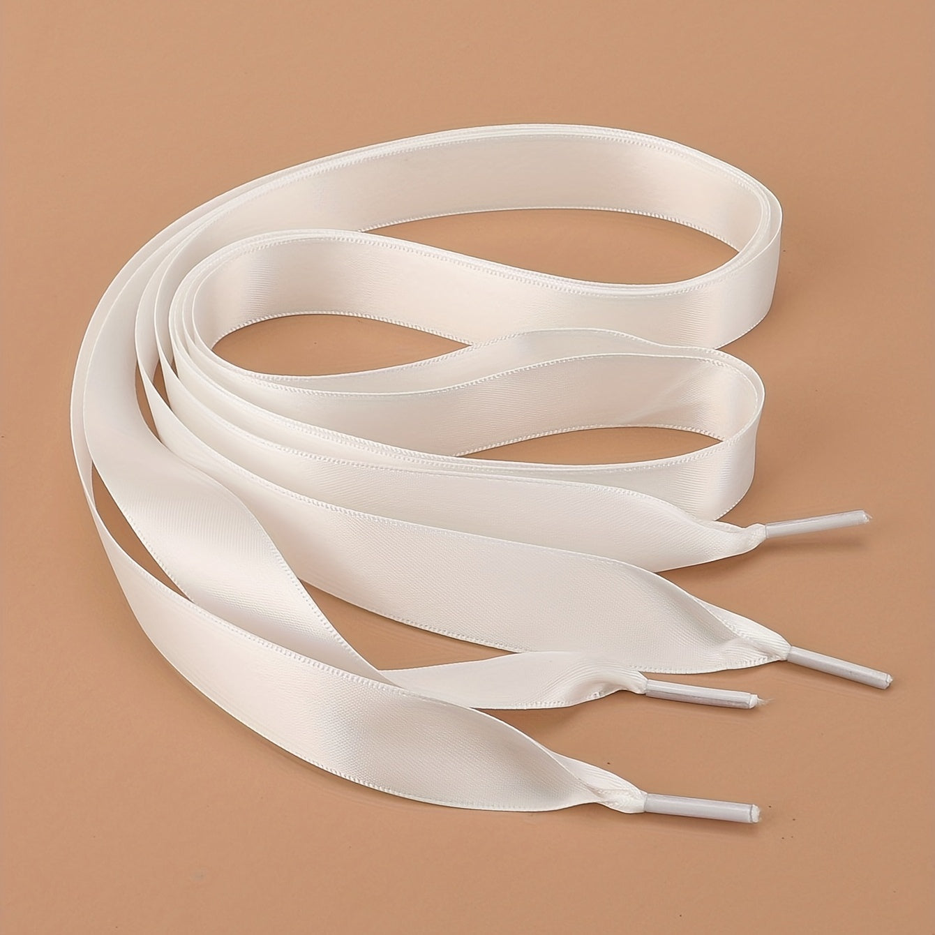 Polyester Ribbon Glossy Shoelaces Lace Silk Satin Wide Flat Shoelaces
