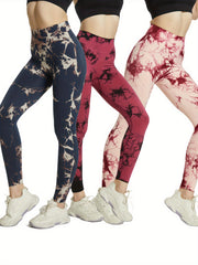 Tie Dye Seamless Yoga Pants High Waist Fitness Leggings