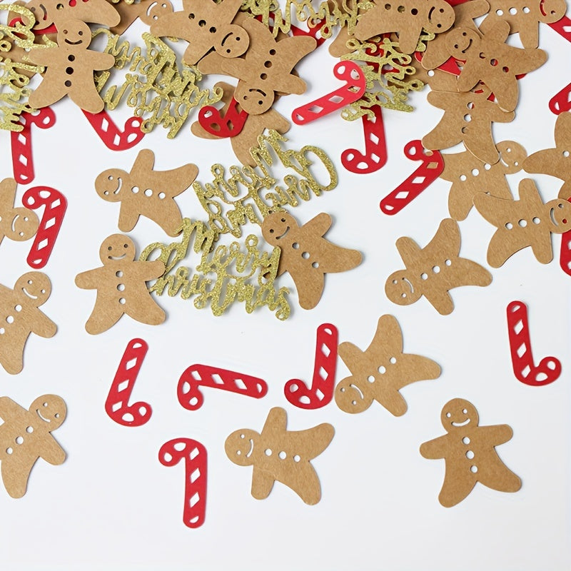 100pcs Golden Glitter Merry Christmas Confetti