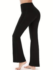 Bootcut Yoga Pants with Pockets High Waist Workout Leggings