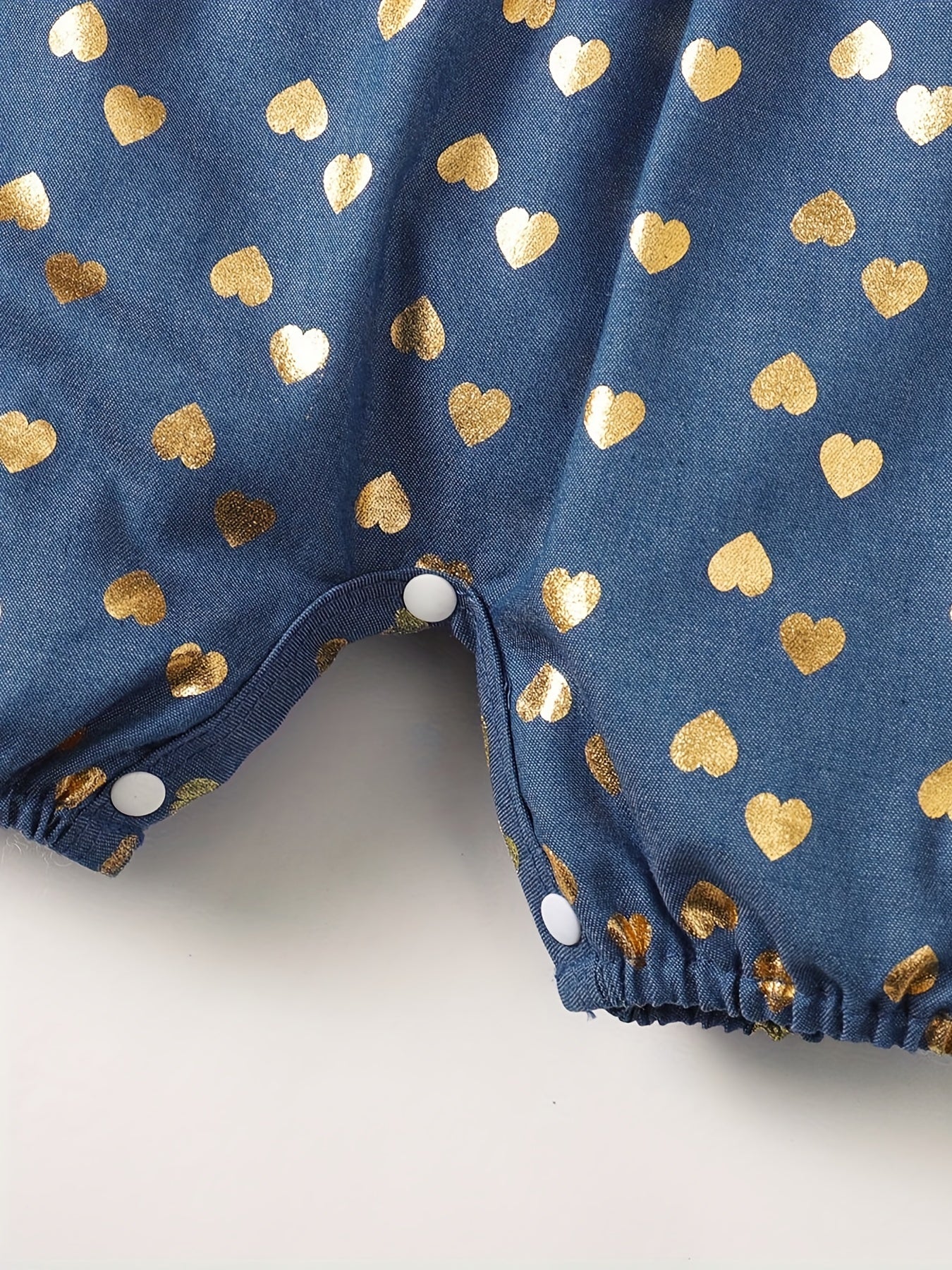 2pcs Baby Girls Heart Print Romper & Headband Set