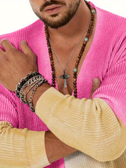 Men's Loose Knit Button Cardigan for Autumn