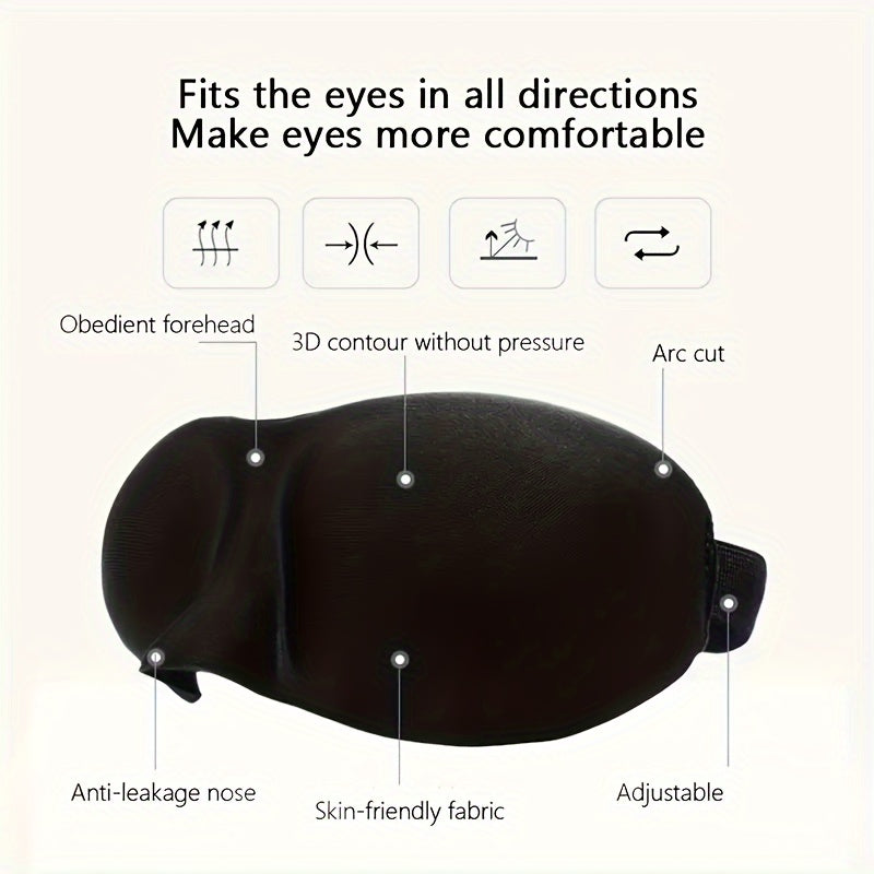 3D Contoured Sleep Eye Mask for Sleeping Travel Nap