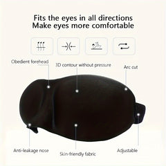 3D Contoured Sleep Eye Mask for Sleeping Travel Nap