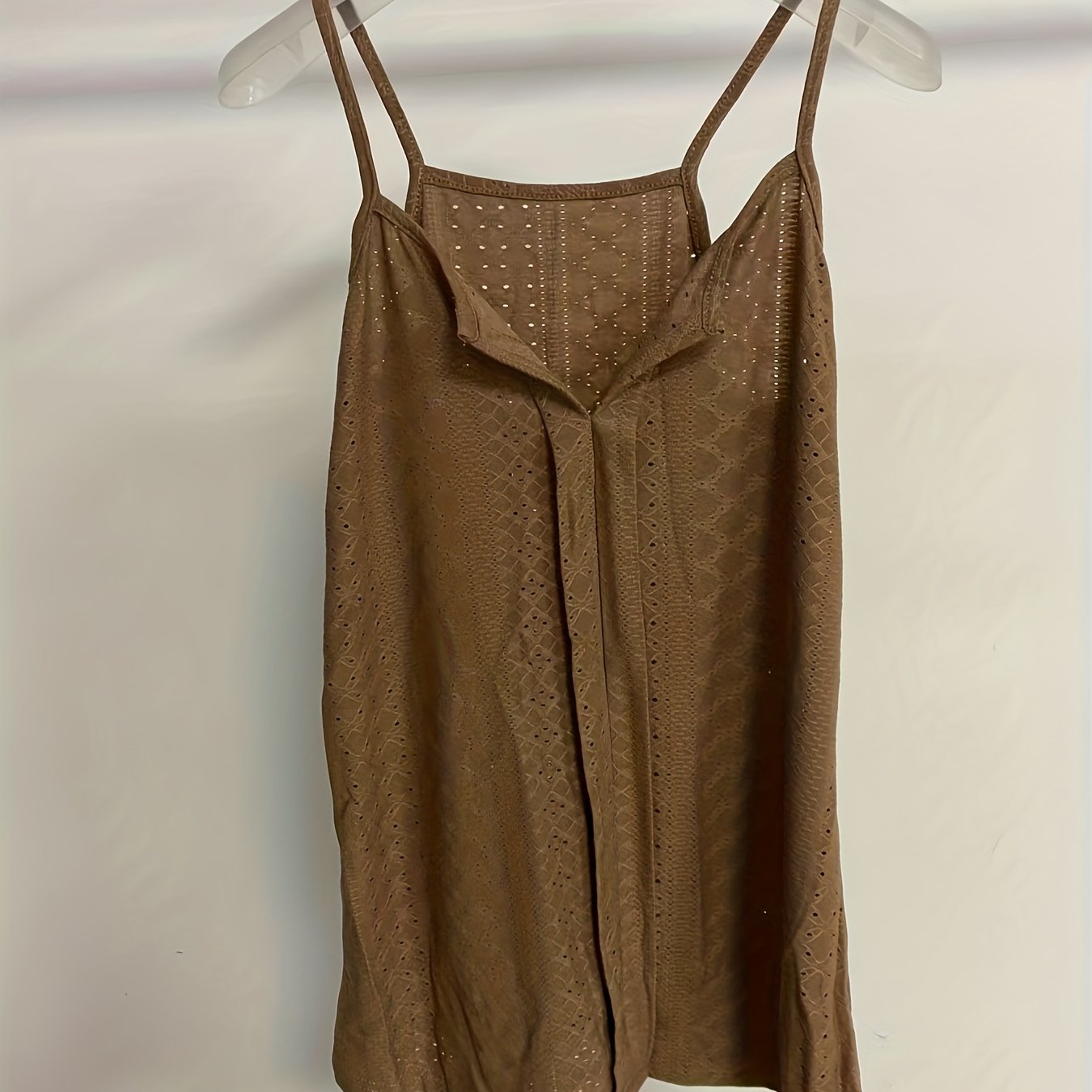 Eyelet Embroidered Cami Top Sleeveless Summer Casual Women's Clothing