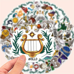 50pcs Greek Mythology Vinyl Stickers for Laptops Water Bottles Helmets & More