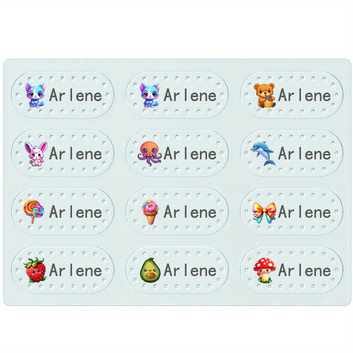 Custom Name Stickers for Kids School Clothes and Bags