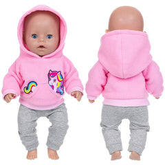 Colorful Pony Doll Clothes for 17-Inch Dolls - Hoodie Pants