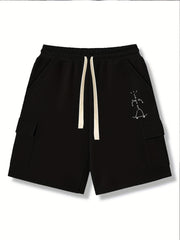 Men's Stretch Knee Long Skateboarding Shorts for Summer