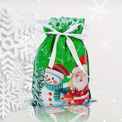 4pcs Cartoon Christmas Gift Bag Santa Claus Snowman Christmas Tree Elk Multicolo