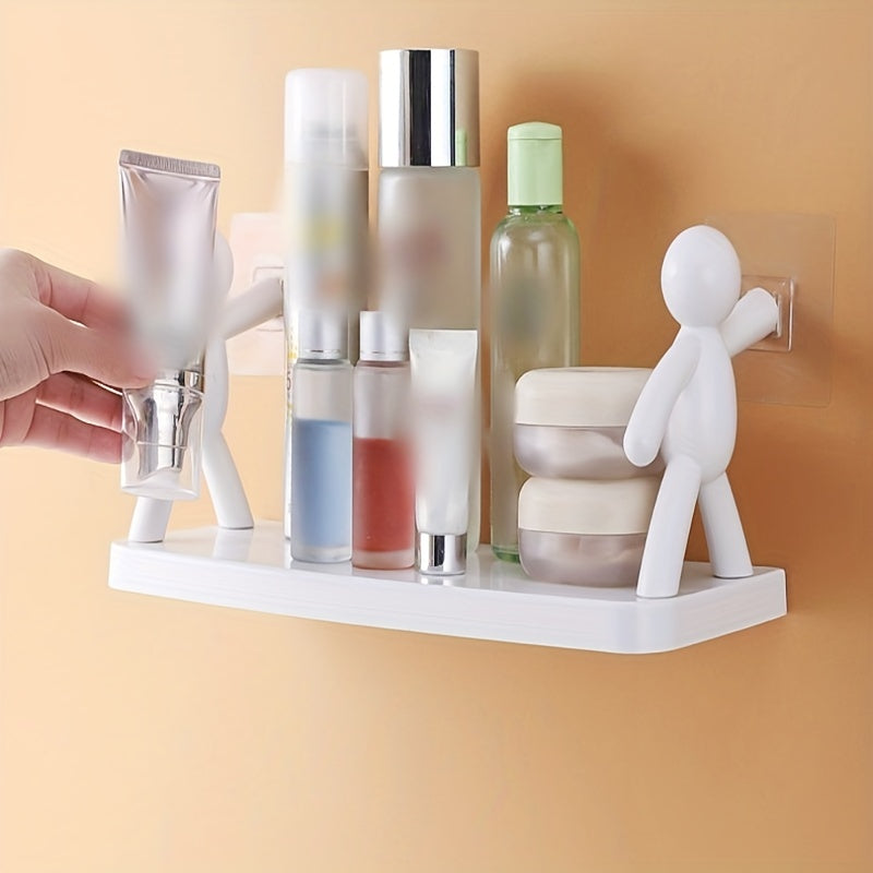 Small Man Wall Floating Shelf Bathroom Kitchen Storage Organizer