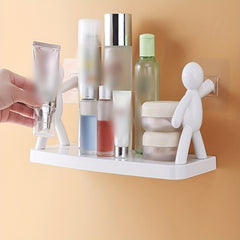 Small Man Wall Floating Shelf Bathroom Kitchen Storage Organizer