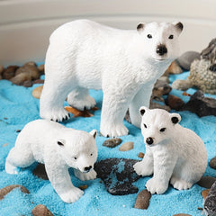 Animal Model Bear Polar Bear Small Set Microlandscape Dolls Toys
